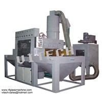 Glass horizontal sandblasting machine