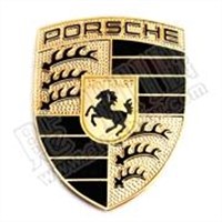 Porsche Original Copper Metal 3d Car Sticker