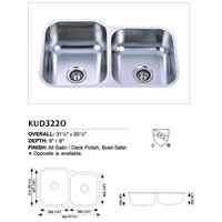 Stainless Steel Undermount Double Sink KUD3220