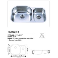Stainless Steel Undermount Double Sink KUD3221B