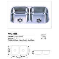 Stainless Steel Undermount Double Sink KUD3318