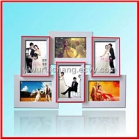 Fashion Wedding White Red Edge Collage Picture Frames