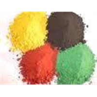 iron oxide yellow .brown, blue ,green,red