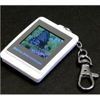 1.5&amp;quot; Silver Square Digital Photo Frame Key Chain
