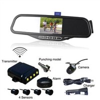 ALD100C--Bluetooth Mirror with 3.5' Wireless Back-up Camera and Parking Sensor