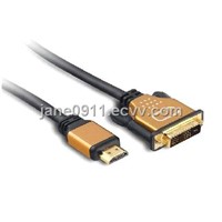 Gold Plated HDMI to DVI  18+1 Cable