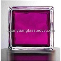 in colored aubergine glass block
