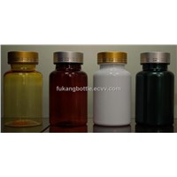 150cc Amber Plastic Medicine Bottle with Aluminum Lid