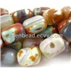 Agate Barrel Beads 18x16mm