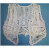 Crochet cotton vest for garment