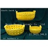 Yellow Glazed Porcelain Fruit Basket