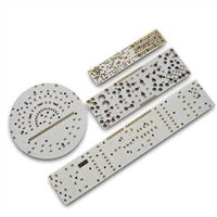Aluminum Base PCB with One Layer for LED Products, 2mm Board Thickness and 5.0mm Holes