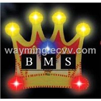 Promotional Crown - Shape LED Flashing Blinky with Tie-Tac Butterfly Backing
