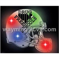 Promotional Football Helmet - Shape LED flashing blinky with tie-tac butterfly backing