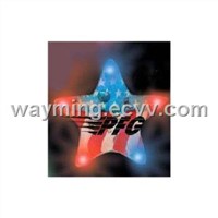 Promotional Star - Shape LED flashing blinky with tie-tac butterfly backing