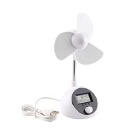 USB fan with clock and calendar