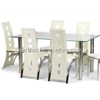 modern furniture glass dining table and chair xydt-043