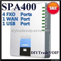 Linksys SPA400 Internet Telephony Gateway with 4 FX0 Po