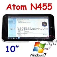 10 inch WIN 7 Intel Atom N455 1.66GHZ Epad Tablet pc with Multi-Touch Screen 1GB