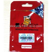 Free Shipping Gevey Surpeme unlock sim card for 4 4.33