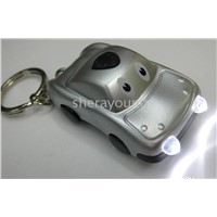 Mini Solar LED Car Keychain Flashlight Torch
