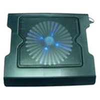 Hot Model Notebook Cooling Pad ! One Big Fan with Two Hub with LED Light (NTC205)