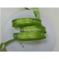 Satin Ribbon with One-Color Screen Print
