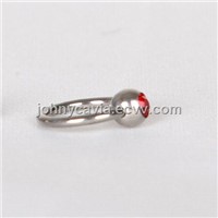 Stainless Steel Fashionnal Red Crystal Diamond Nose Rings