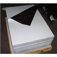 flexible magnetic sheet with glossy white vinyl