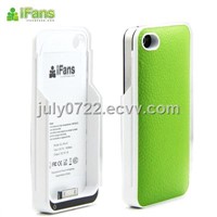 for iphone4 accessories-luxury leather battery cover case