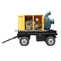 4- wheels mobile diesel pump set