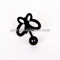 316L Stainless Steel Balck Color Butterfly Style Fashion Navel Rings