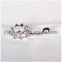 316L Stainless Steel Fashion Zircon Navel Rings