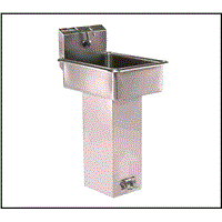 Base Mount Stainless Steel Hand Sink with Foot Pedals