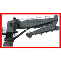 Electro-hydraulic folding boom slewing crane