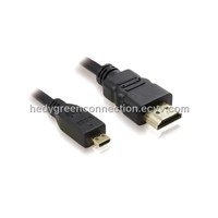 High speed HDMI Type D to HDMI Type A cable with Ethernet