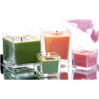 Nice Square Scents Glass Jar Colorful Candles