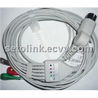 One piece ECG cable 5 leads RSD E019