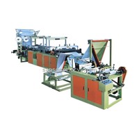 Ribbon-Through Conituous-Rolled Bag Making Machine