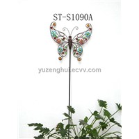 Vivid Butterfly Design Garden Stake