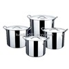 High Vertical Stockpot 8-Piece Stainless Steel Cookware Set