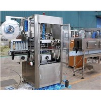 Automatic shrink label sleeving machine for square bottle