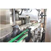 Automatic sleeve labeling machine for bottle mouth