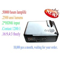 Brand new portable led projector home theater business, teaching, video games.