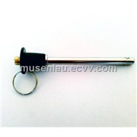 Button handle quick release ball lock pin