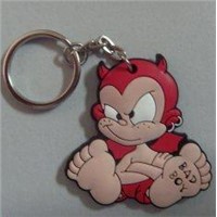 Eco-friendly material soft PVC key chain