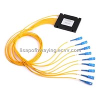 SC connector 1*9 SM Optical Fiber Splitter / Cable Splitter