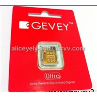 Free shipping original Gevey ultra unlock sim card for 4 4.33