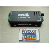 New arrival,Wireless RGB controller for led strip, Music RGB LED Audio IR Remote Controller