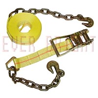 Ratchet Strap with Chain Anchors